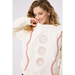 Chicago Cubs Terez Women's Baseball Stitch Pullover Sweatshirt - MLB