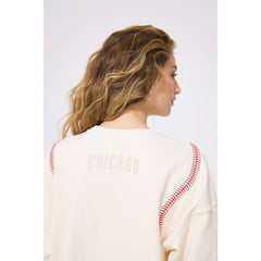 Chicago Cubs Terez Women's Baseball Stitch Pullover Sweatshirt - MLB
