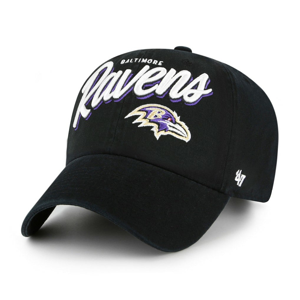 Baltimore Ravens '47 Women's Ariana Clean Up Adjustable Hat Black | 47 brand