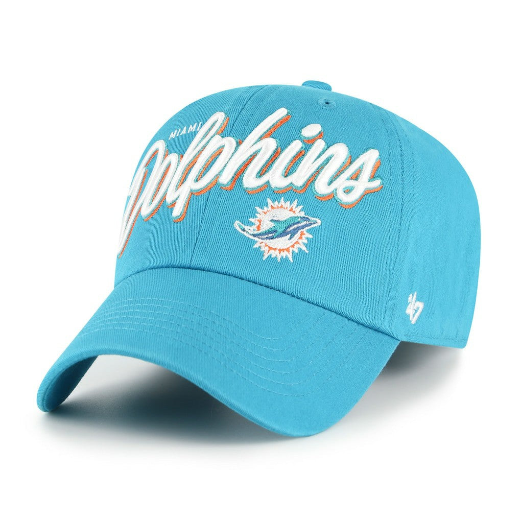 Miami Dolphins '47 Women's Ariana Clean Up Adjustable Hat Aqua | 47 brand
