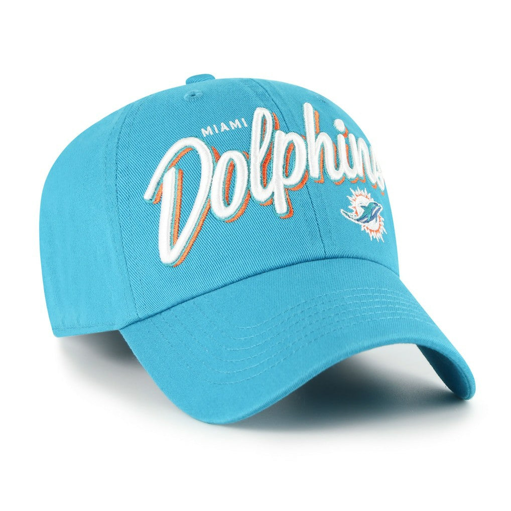 Miami Dolphins '47 Women's Ariana Clean Up Adjustable Hat Aqua | 47 brand