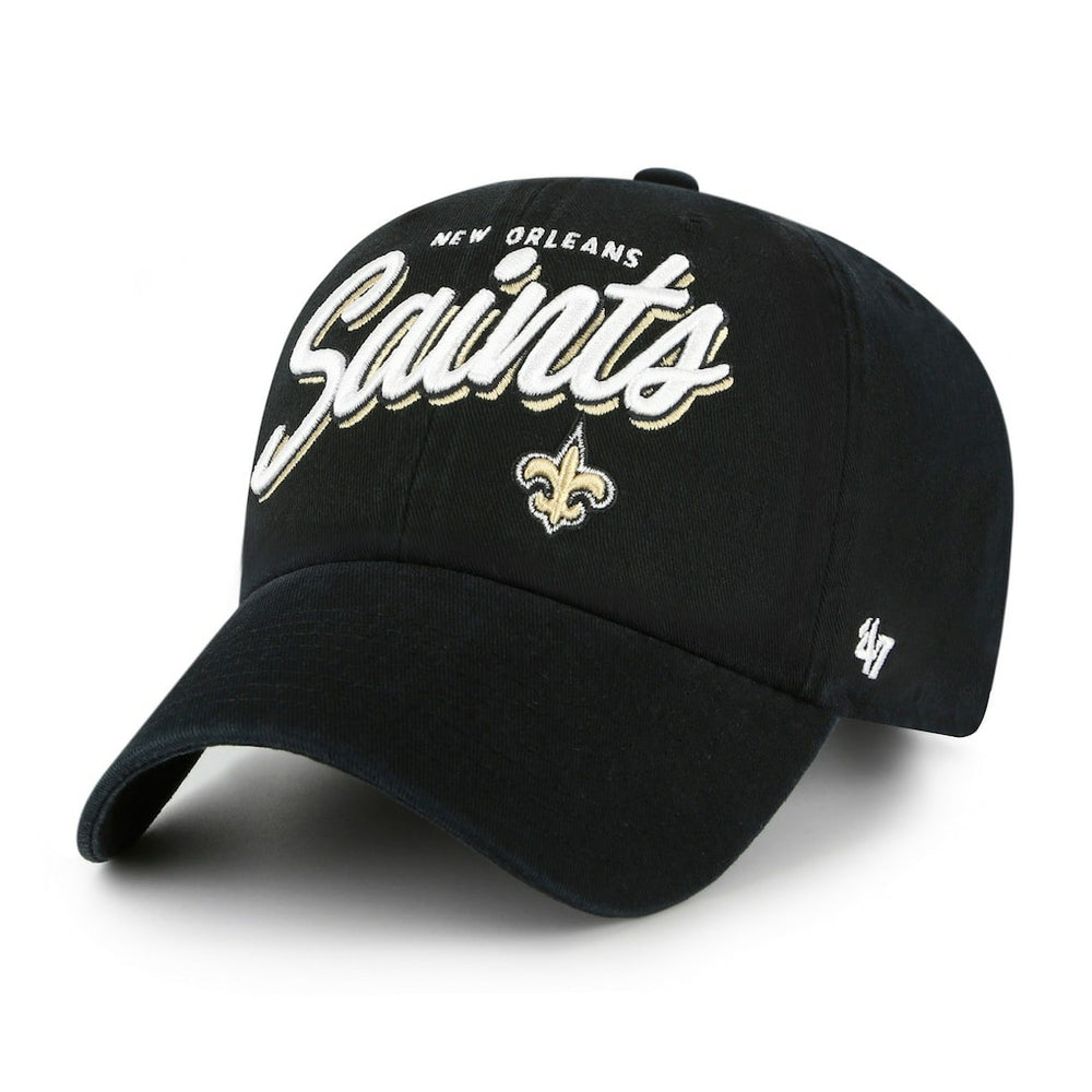 New Orleans Saints '47 Women's Ariana Clean Up Adjustable Hat Black | 47 brand