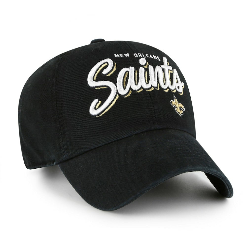 New Orleans Saints '47 Women's Ariana Clean Up Adjustable Hat Black | 47 brand