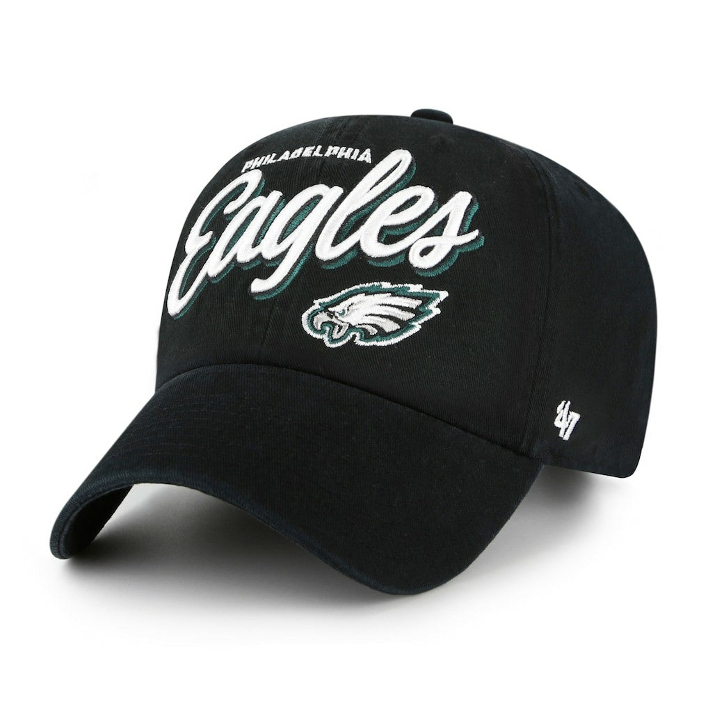 Philadelphia Eagles '47 Women's Ariana Clean Up Adjustable Hat Black | 47 brand
