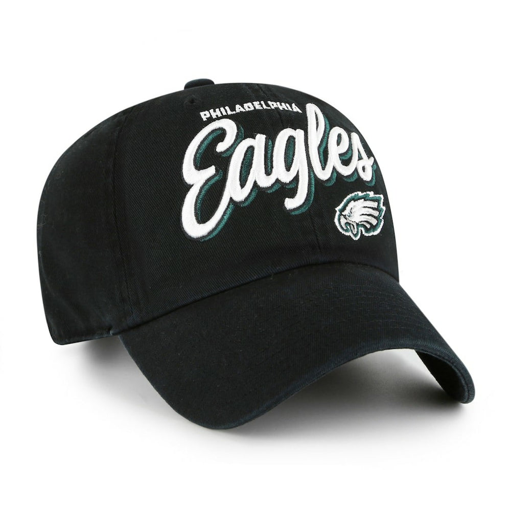 Philadelphia Eagles '47 Women's Ariana Clean Up Adjustable Hat Black | 47 brand