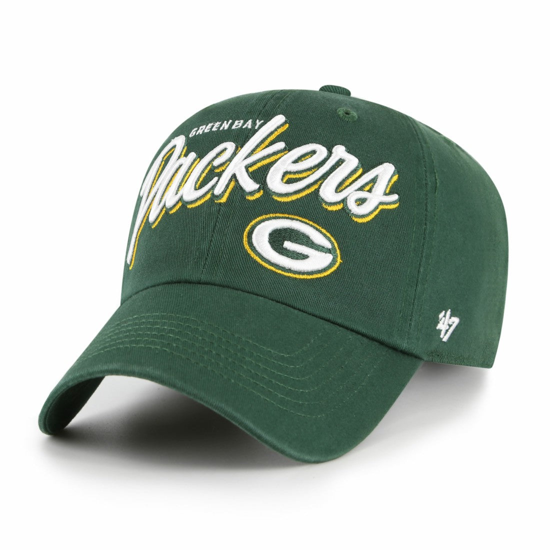 Green Bay Packers '47 Women's Ariana Clean Up Adjustable Hat Green | 47 brand