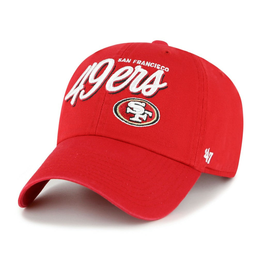 San Francisco 49ers '47 Women's Ariana Clean Up Adjustable Hat Scarlet | 47 brand