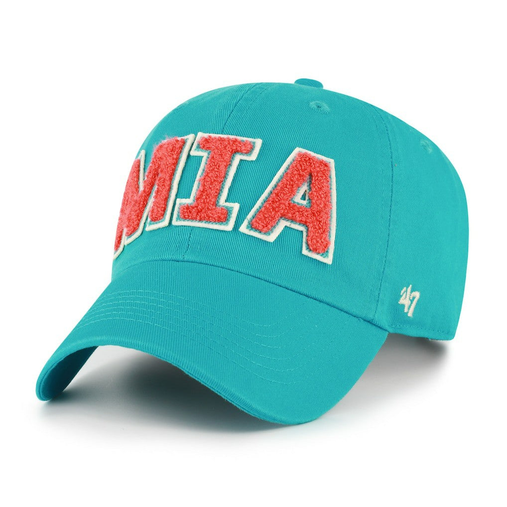 Miami Dolphins '47 Women's Zoey Clean Up Adjustable Hat Aqua | 47 brand