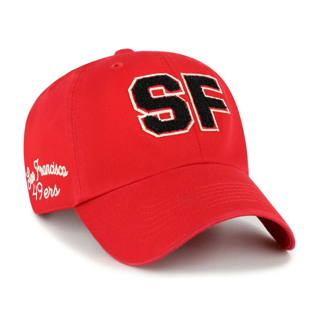 San Francisco 49ers '47 Women's Zoey Clean Up Adjustable Hat Scarlet | 47 brand