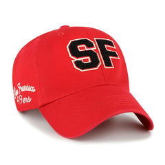 San Francisco 49ers '47 Women's Zoey Clean Up Adjustable Hat Scarlet | 47 brand