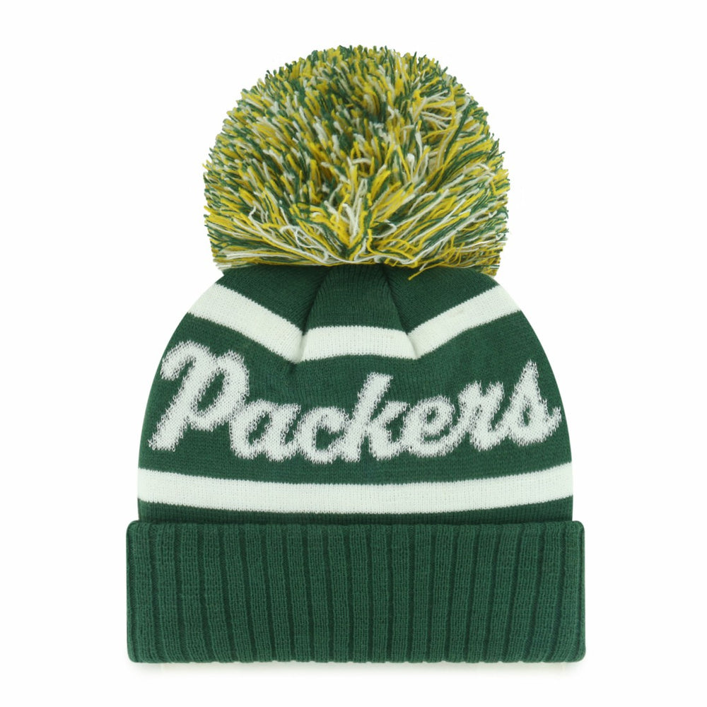 Green Bay Packers '47 Women's Spirited Cuffed Knit Hat with Pom Green | 47 brand
