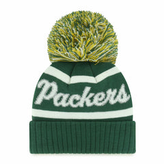 Green Bay Packers '47 Women's Spirited Cuffed Knit Hat with Pom Green | 47 brand