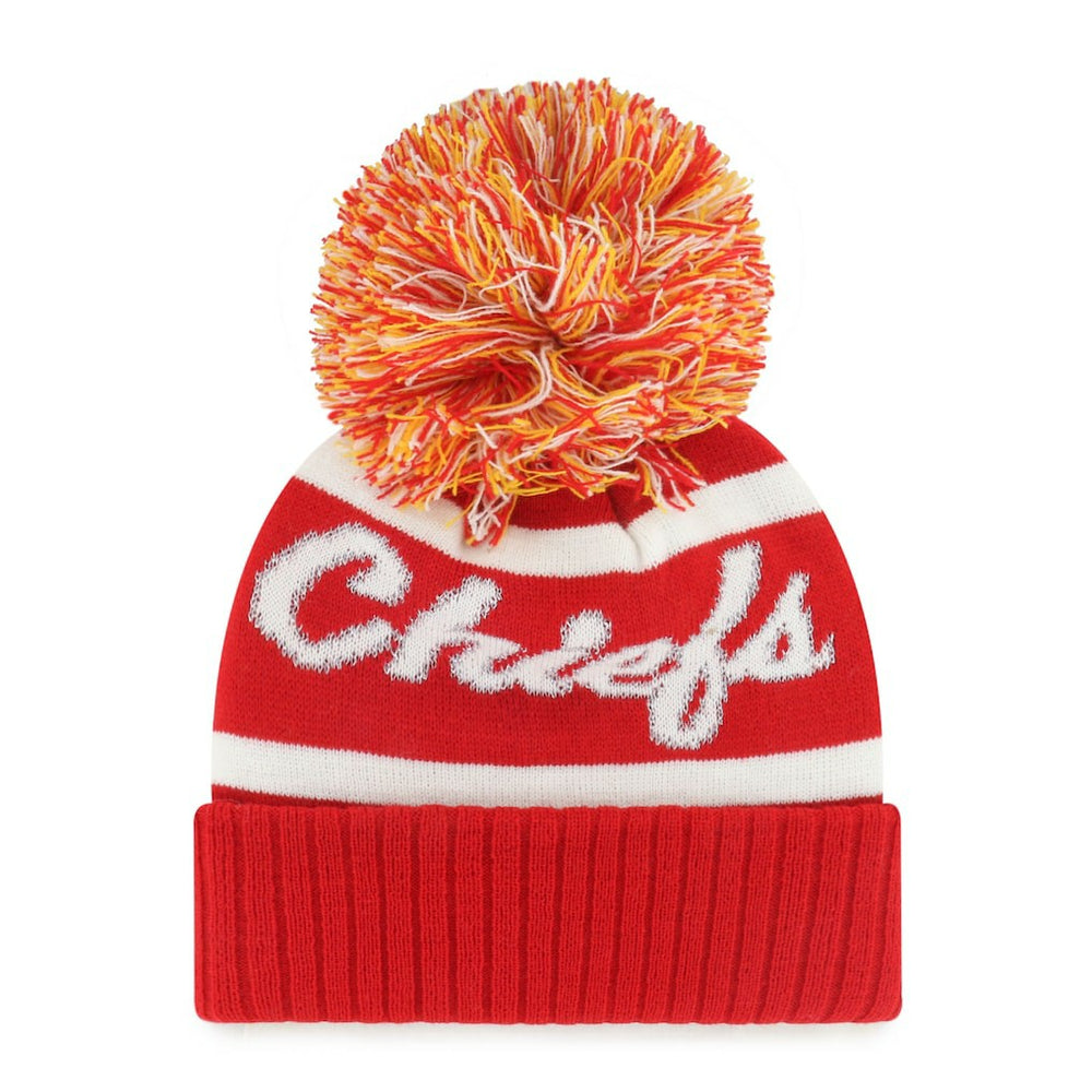 Kansas City Chiefs '47 Women's Spirited Cuffed Knit Hat with Pom Red | 47 brand