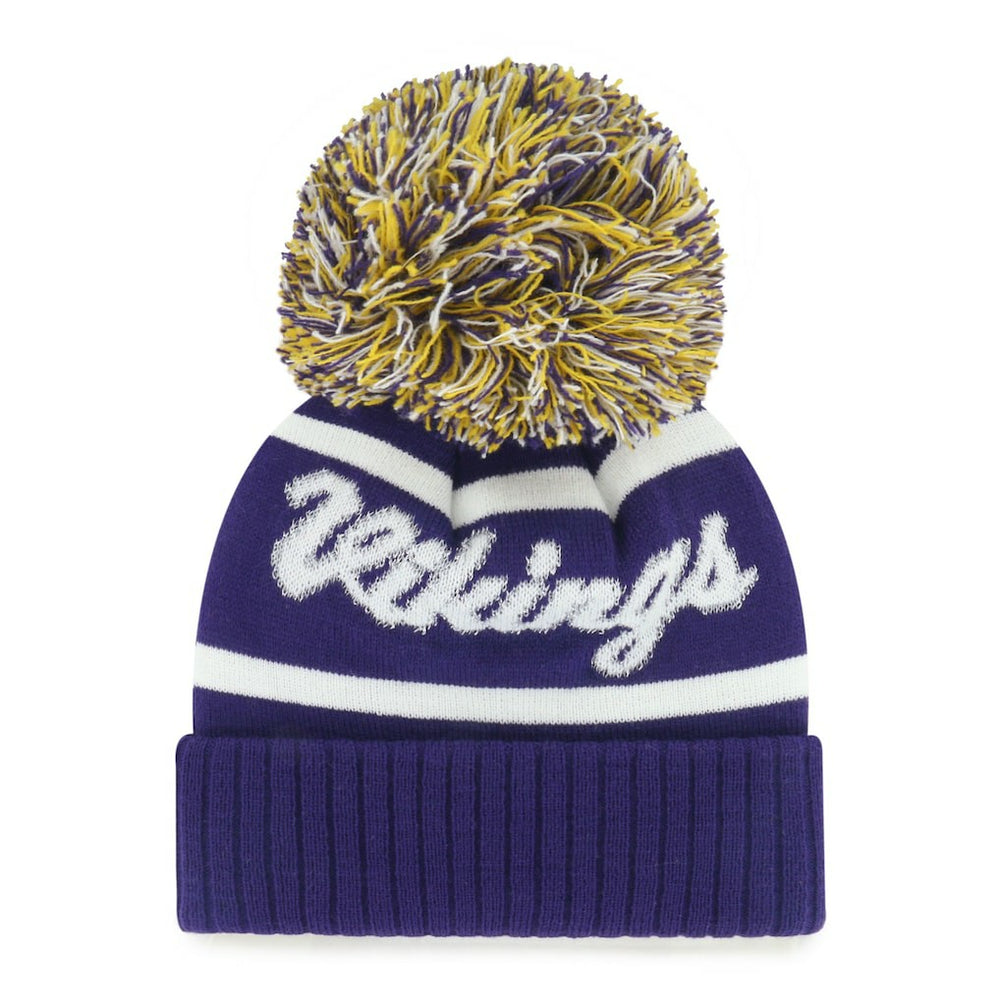 Minnesota Vikings '47 Women's Spirited Cuffed Knit Hat with Pom Purple | 47 brand