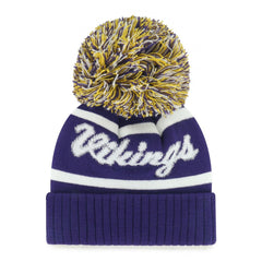 Minnesota Vikings '47 Women's Spirited Cuffed Knit Hat with Pom Purple | 47 brand