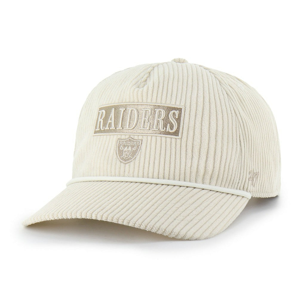 Las Vegas Raiders '47 Women's Mellow Corduroy Hitch Adjustable Hat Natural | 47 brand