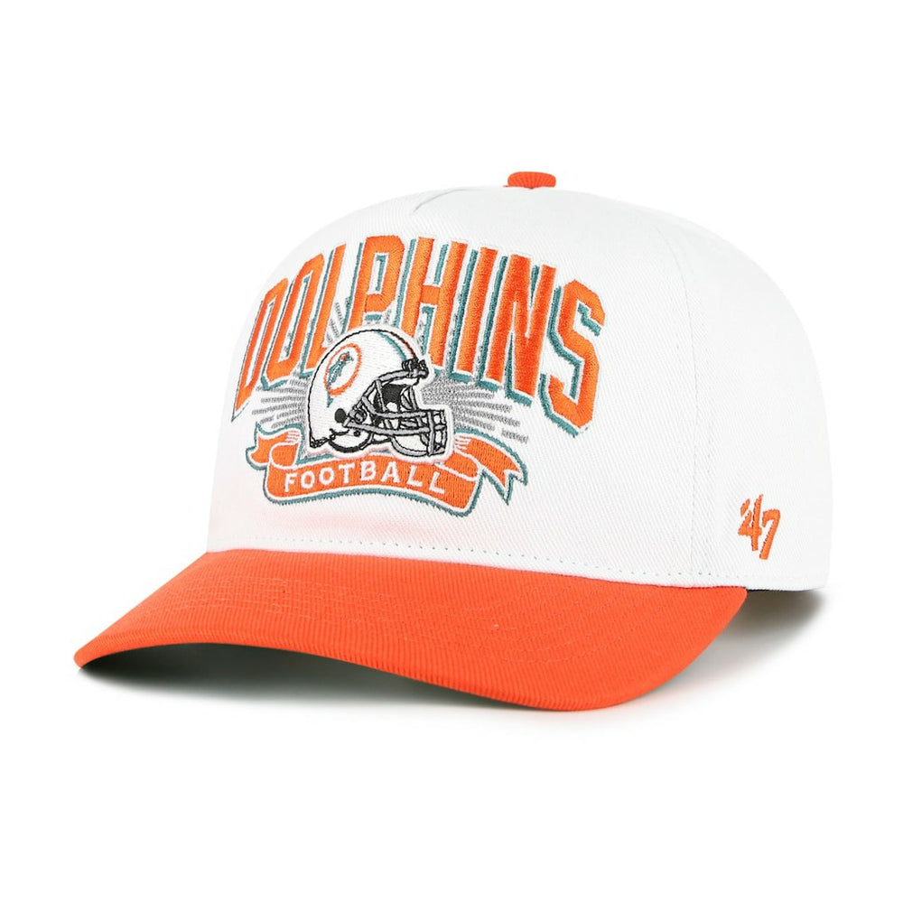 Miami Dolphins '47 Youth Prime Play Hitch Adjustable Hat White/Orange | 47 brand