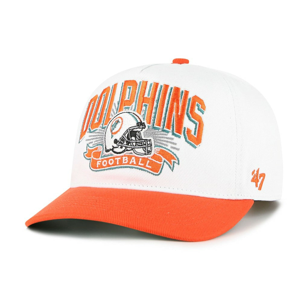 Miami Dolphins '47 Youth Prime Play Hitch Adjustable Hat White/Orange | 47 brand
