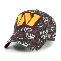 Washington Commanders '47 Girls Youth Mural Clean Up Adjustable Hat Black | 47 brand