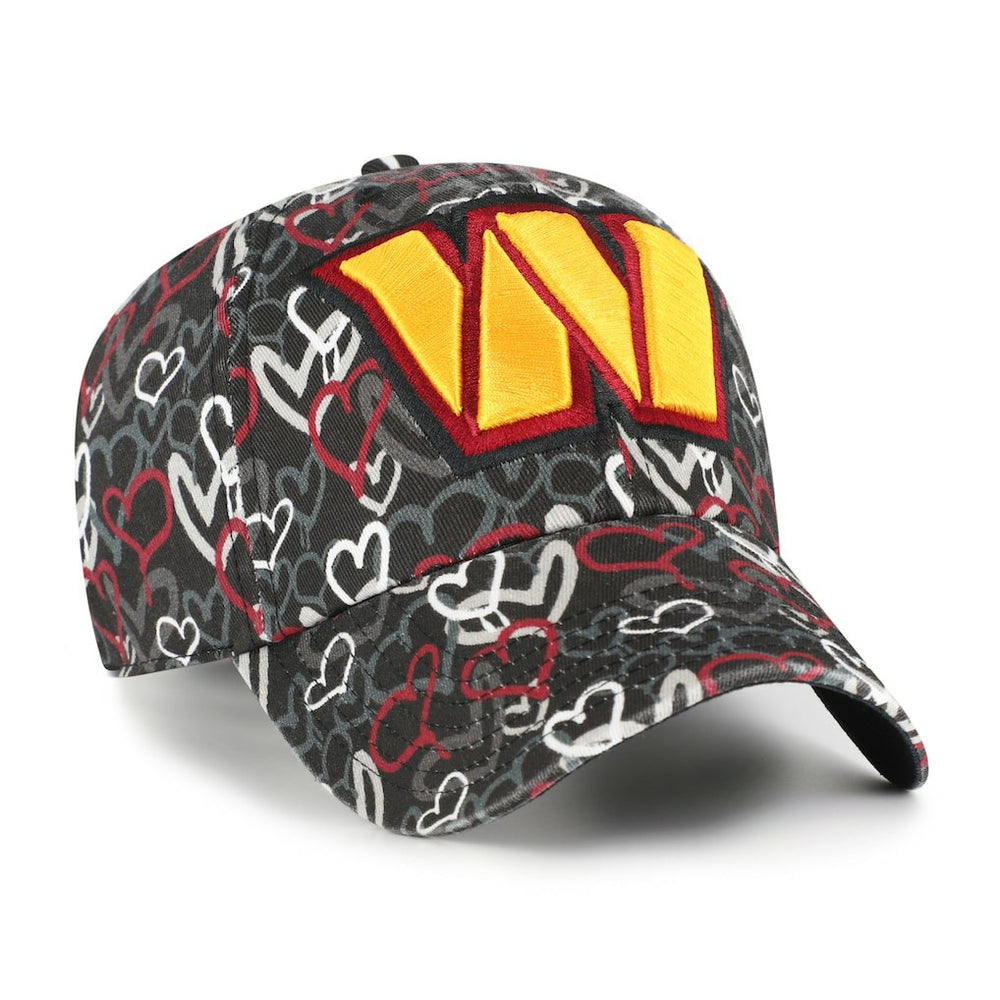 Washington Commanders '47 Girls Youth Mural Clean Up Adjustable Hat Black | 47 brand