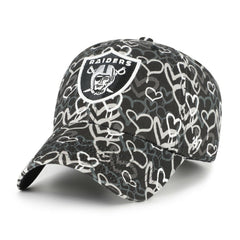 Las Vegas Raiders '47 Girls Youth Mural Clean Up Adjustable Hat Black | 47 brand