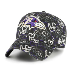 Baltimore Ravens '47 Girls Youth Mural Clean Up Adjustable Hat Black | 47 brand