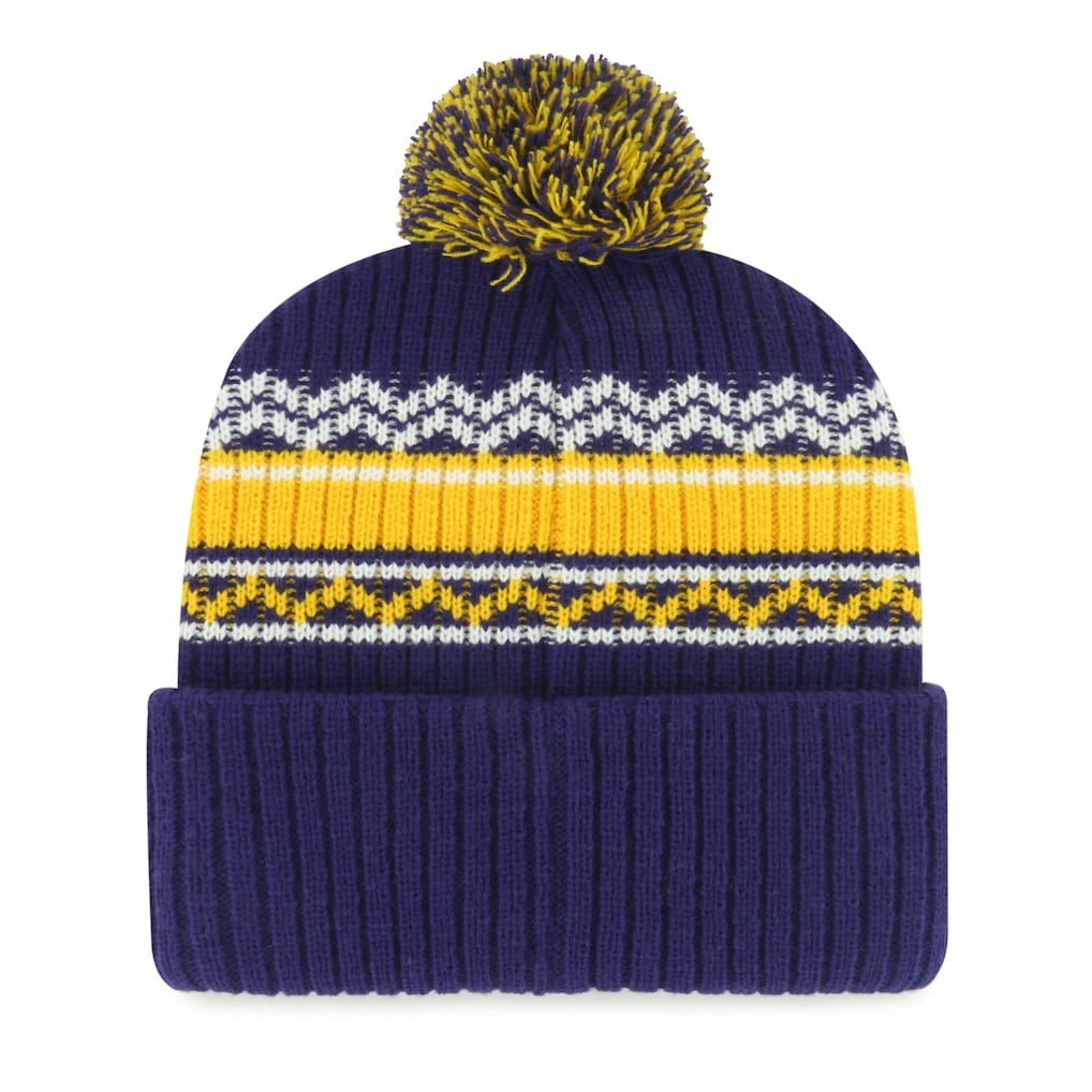 Minnesota Vikings '47 Youth Polar Vortex Cuffed Knit Hat with Pom Purple | 47 brand