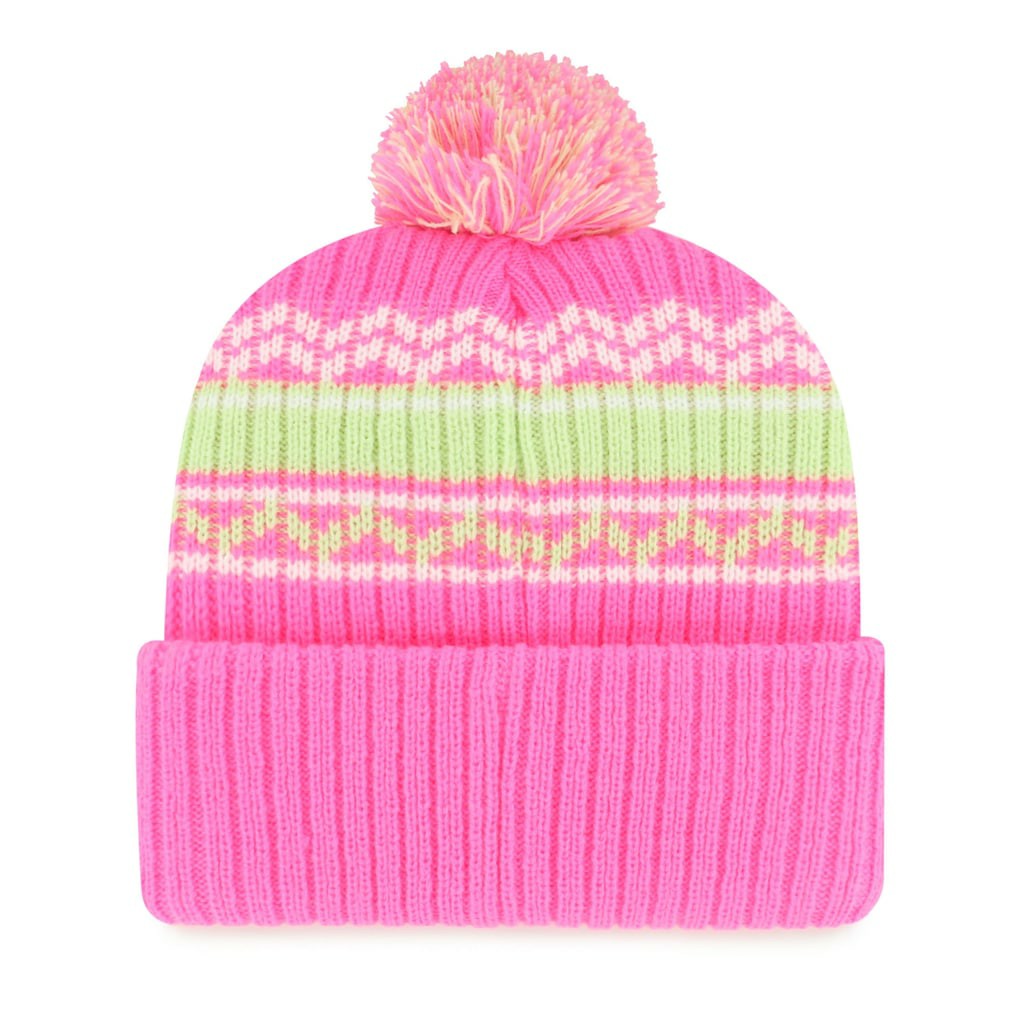 Minnesota Vikings '47 Girls Youth Polar Vortex Cuffed Knit Hat with Pom Pink | 47 brand