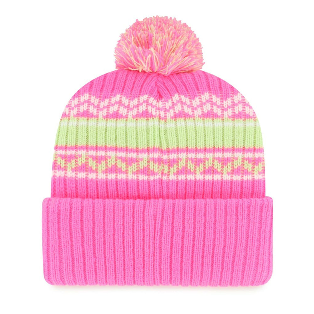 Minnesota Vikings '47 Girls Youth Polar Vortex Cuffed Knit Hat with Pom Pink | 47 brand