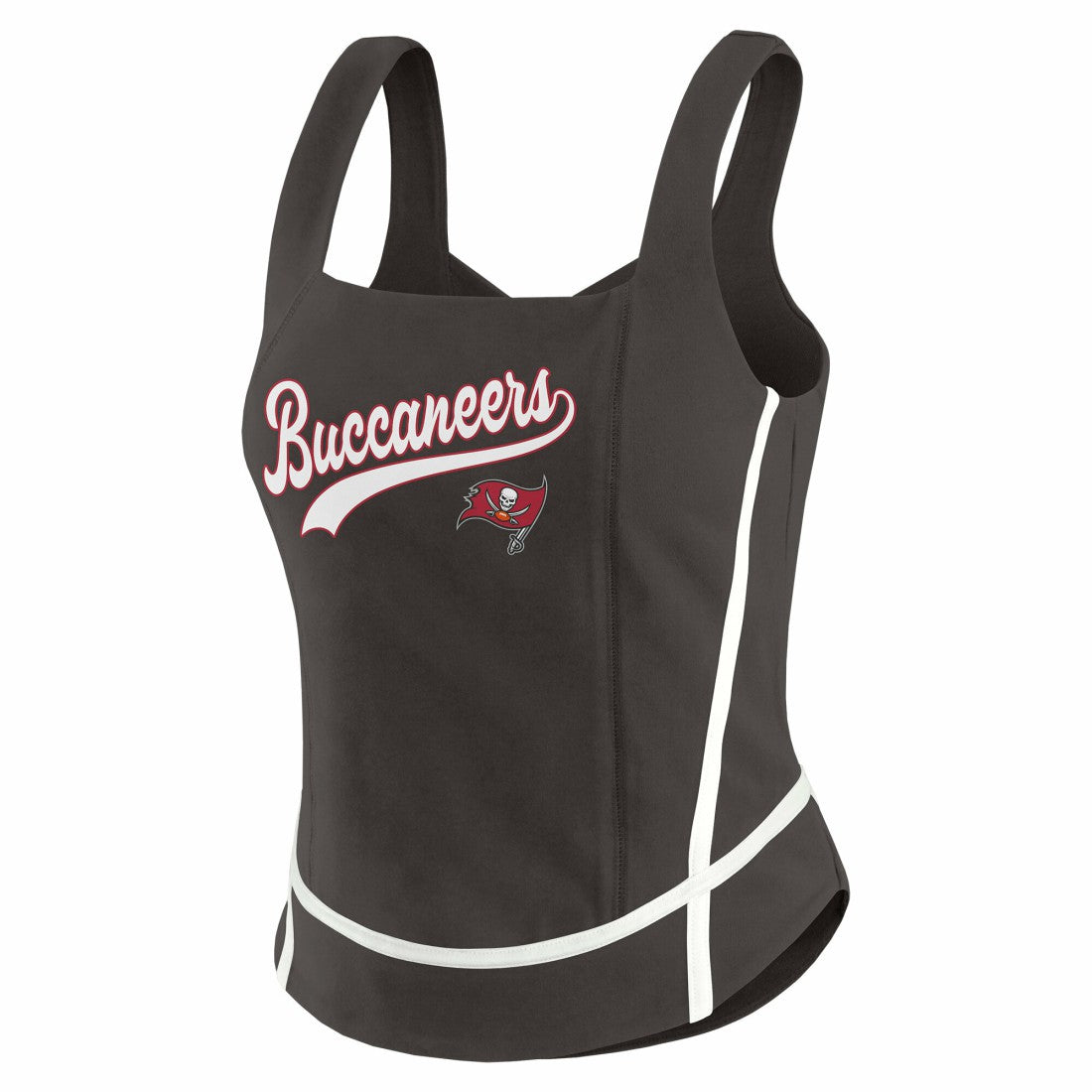 Tampa Bay Buccaneers WEAR by Erin Andrews Women's Square Neck Tank Top Pewter | NFL