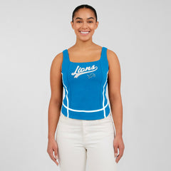Detroit Lions WEAR by Erin Andrews Women's Square Neck Tank Top Blue | NFL