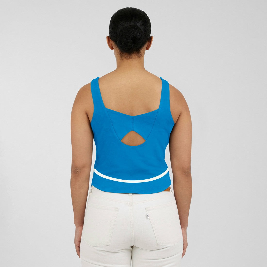 Detroit Lions WEAR by Erin Andrews Women's Square Neck Tank Top Blue | NFL