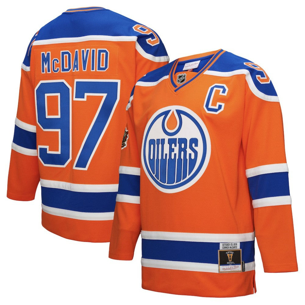 Connor McDavid Edmonton Oilers Mitchell & Ness Power Play Jersey - Orange - NHL