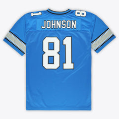 Calvin Johnson Detroit Lions Big & Tall 2007 Legacy Retired Player Jersey Blue | Mitchell & Ness