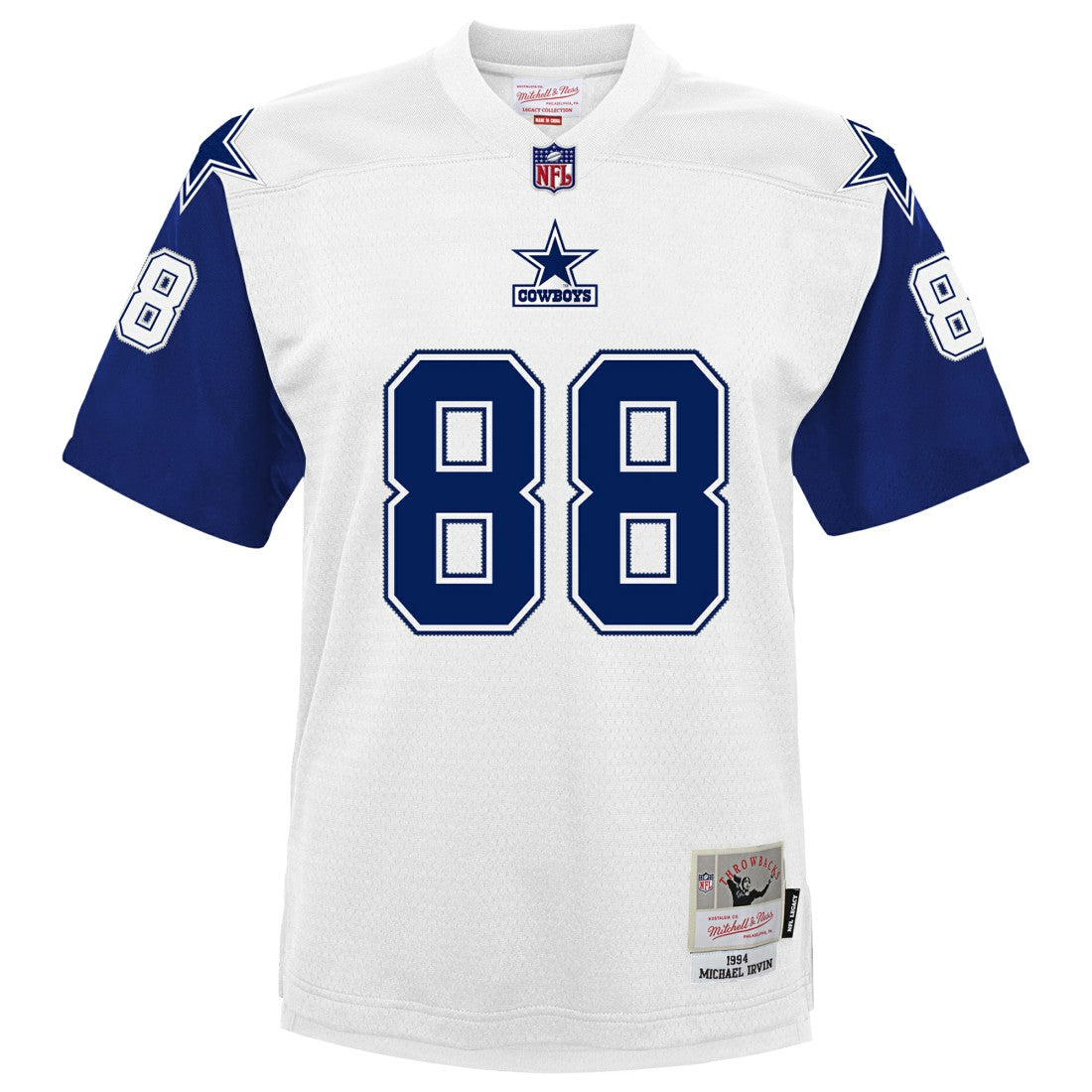 Michael Irvin Dallas Cowboys Youth 1994 Alternate Legacy Jersey White | Mitchell & Ness