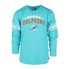 Miami Dolphins Wes & Willy Youth Football Long Sleeve T-Shirt Aqua | NFL