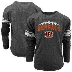 Cincinnati Bengals Wes & Willy Youth Football Long Sleeve T-Shirt Black | NFL