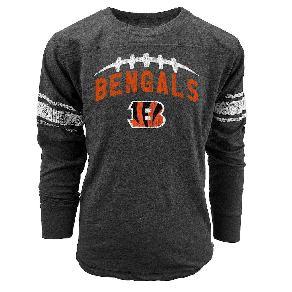 Cincinnati Bengals Wes & Willy Youth Football Long Sleeve T-Shirt Black | NFL