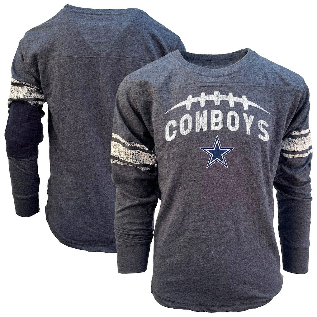 Dallas Cowboys Wes & Willy Youth Football Long Sleeve T-Shirt Navy | NFL