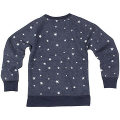 Dallas Cowboys Wes & Willy Girls Youth Shimmer Star Reverse Fleece Pullover Sweatshirt Navy | NFL