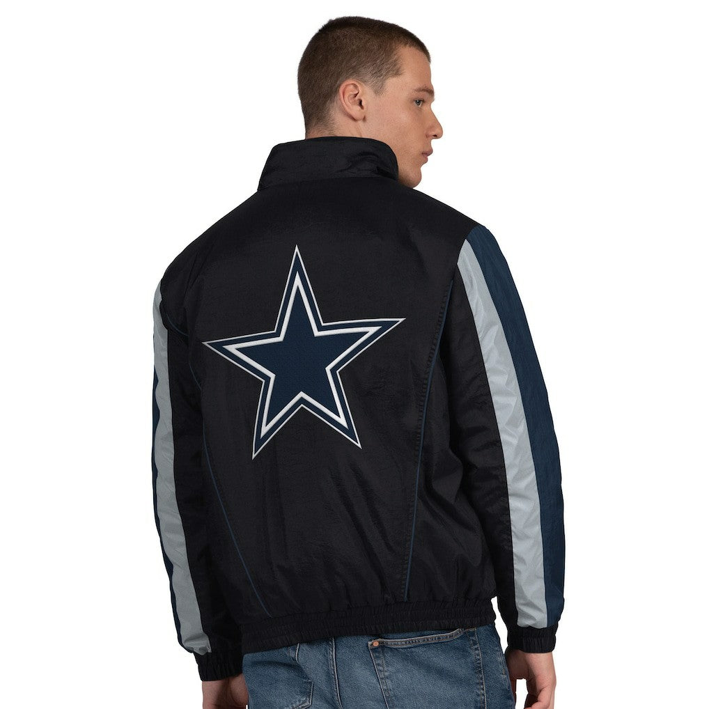 Dallas Cowboys Starter Thursday Night Gridiron Vintage Logo Half-Zip Jacket Black | NFL
