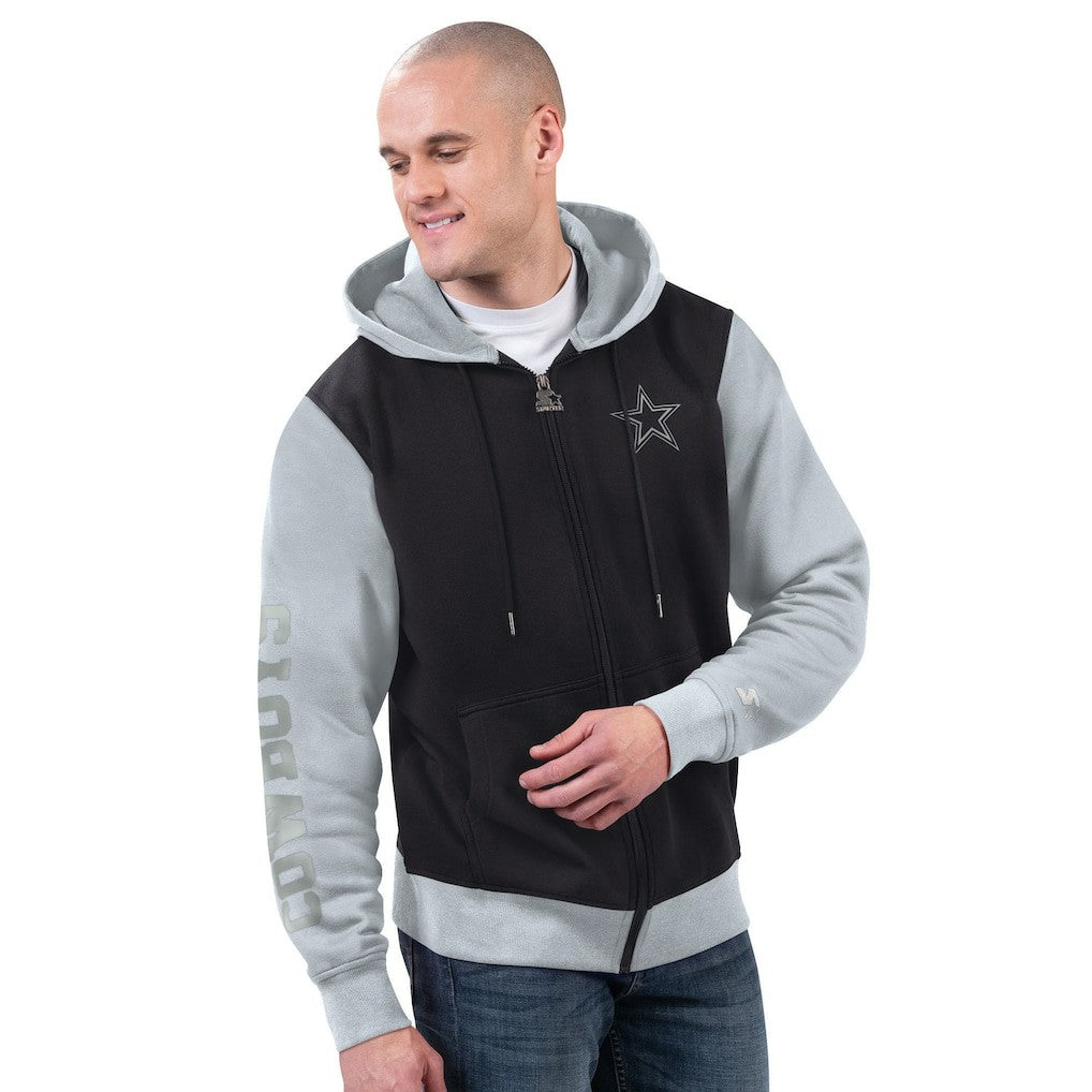 Dallas Cowboys Starter Thursday Night Gridiron Full-Zip Hoodie Black/Navy | NFL