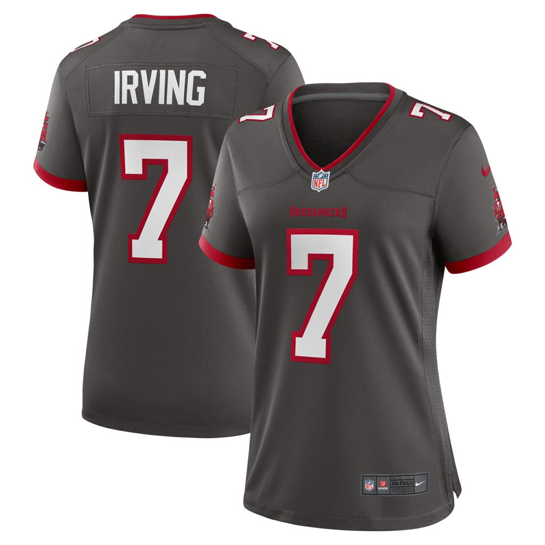 Bucky Irving Tampa Bay Buccaneers Women's Alternate Game Jersey Pewter | Nike for Sale