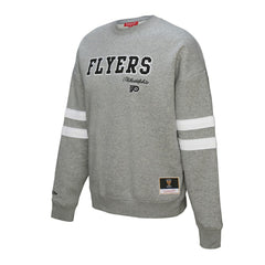 Philadelphia Flyers Mitchell & Ness Women's Logo Lightweight Pullover Sweatshirt - Heather Gray - NHL