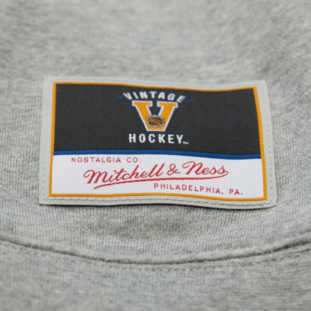 Philadelphia Flyers Mitchell & Ness Women's Logo Lightweight Pullover Sweatshirt - Heather Gray - NHL