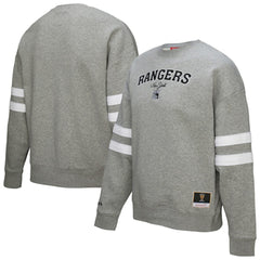 New York Rangers Mitchell & Ness Women's Logo Lightweight Pullover Sweatshirt - Heather Gray - NHL