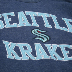 Seattle Kraken Mitchell & Ness Playoff Win Fleece Pullover Sweatshirt - Deep Sea Blue - NHL