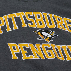 Pittsburgh Penguins Mitchell & Ness Playoff Win Fleece Pullover Sweatshirt - Heather Charcoal - NHL