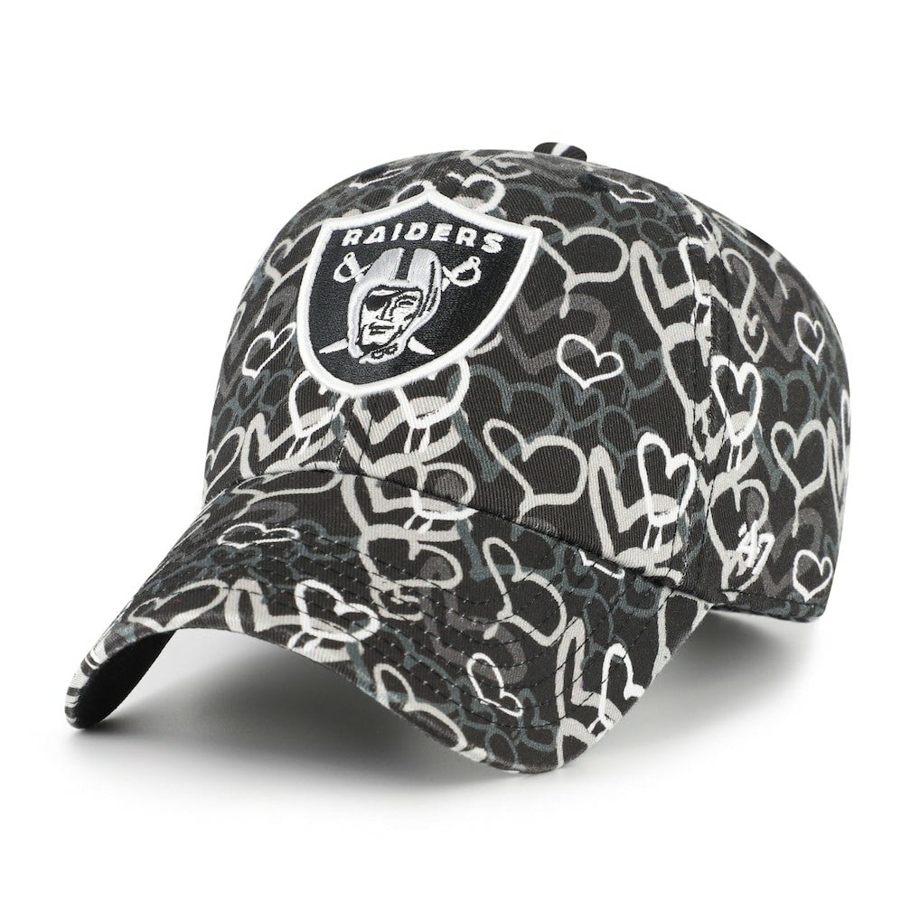 Las Vegas Raiders '47 Girls Preschool Mural Clean Up Adjustable Hat Black | 47 brand