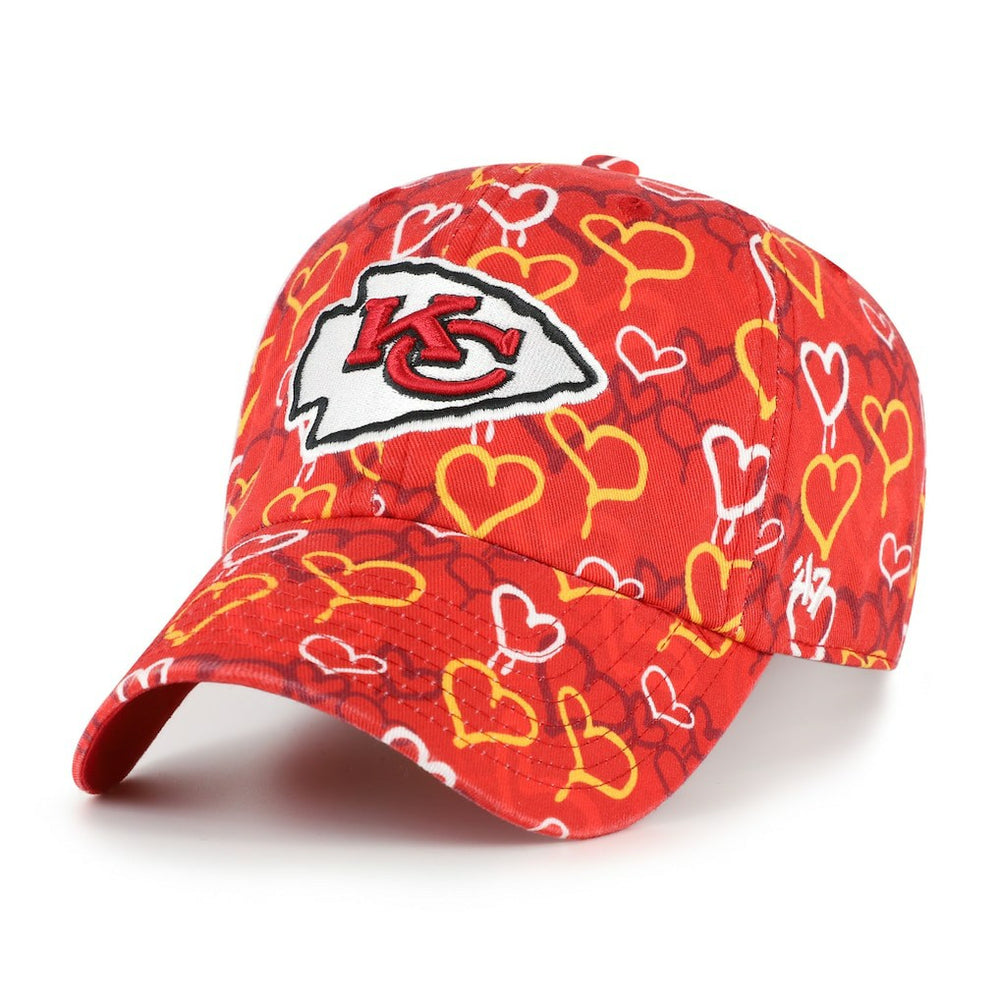 Kansas City Chiefs '47 Girls Preschool Mural Clean Up Adjustable Hat Red | 47 brand